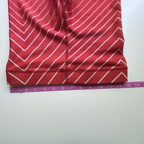 Peloton X Terez Women's  Leggings S Red Orange Ombre Striped Spell Out - Picture 9 of 10